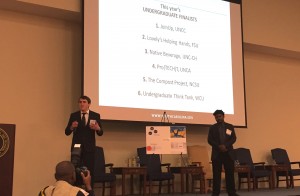 Team presenting at event